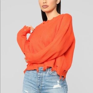 🔥FASHION NOVA ORANGE SWEATER🔥